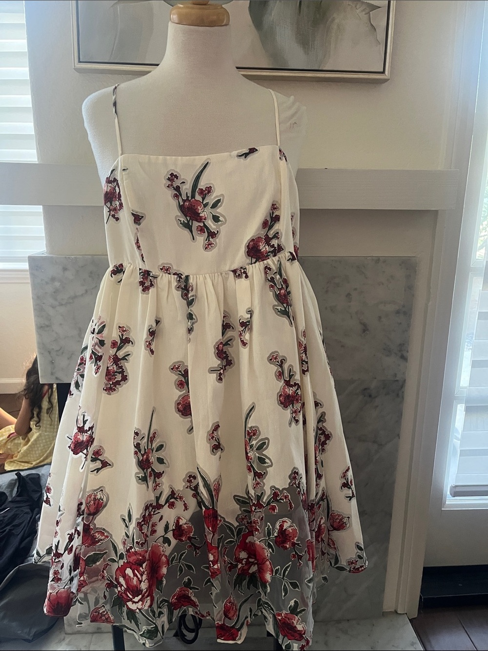 Floral baby doll mini dress